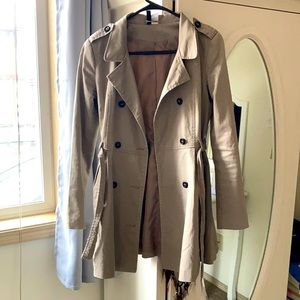 Midi length trench coat